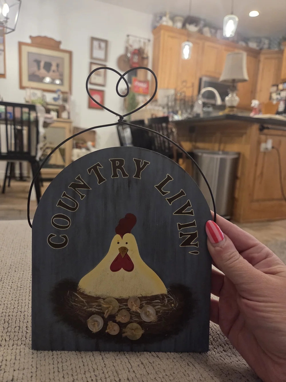 Country Livin' Yellow Chicken Wall Decor